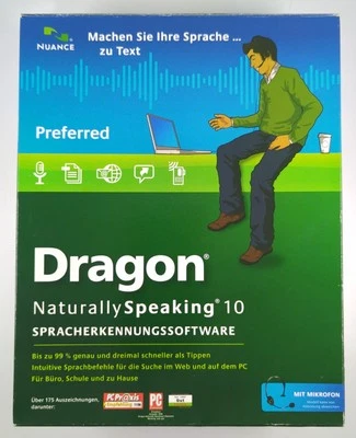 Dragon NaturallySpeaking 10 Preferred - Big Box inkl. Mikrofon - Gebr. - Bild 1 von 4