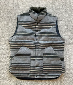 RRL Ralph Lauren Real Down Filled Wool Blend Rocky Mountain Vest -MEN-M - Picture 1 of 8