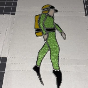 Vitral grande vintage SunCatcher buceo regalos decoración del hogar - Imagen 1 de 8