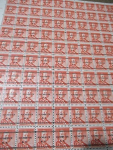 SC#1030, postfrischer Bogen mit 100 1/2 Cent Ben Franklin Briefmarken, ROCHESTER NY PRE-CANCEL - Bild 1 von 7