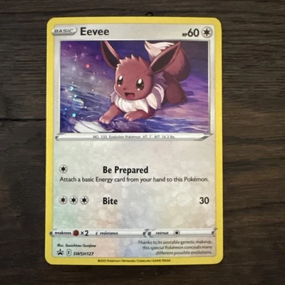 Eevee - SWSH127 - Pokemon Sword & Shield Promo Ultra Rare Holo Card NM - Image 1 of 4