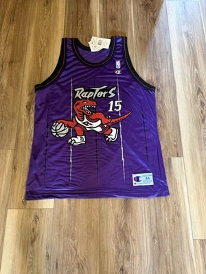 Camiseta De Colección Toronto Raptors Vince Carter Autografiada Talla 44 Grande Campeón Foto 1 de 4