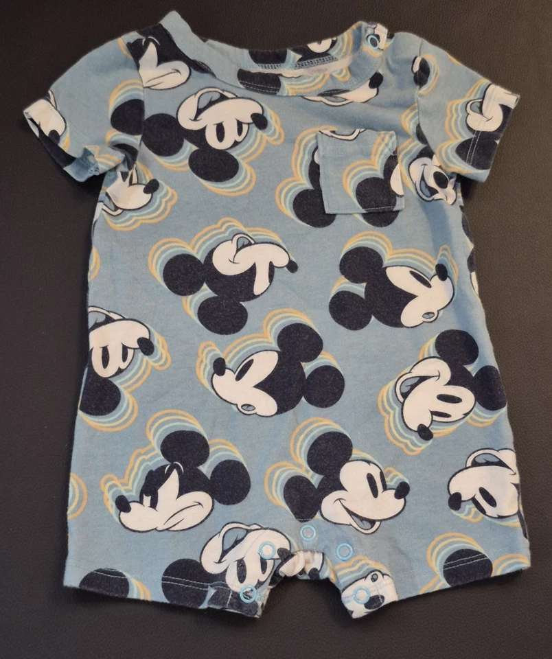 Jumping Beans Disney Retro Mickey Baby Romper US Size 6 Months - Image 1 of 4