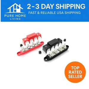 Set of 2 Nickel-Plated 4-Post Bus Bars - Secure Wiring for 250 AMP Applications - Picture 1 of 9