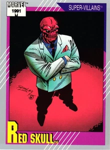 Tarjeta de supervillanos de Marvel Red Skull 1991 - Imagen 1 de 4
