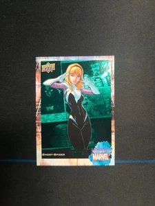 Ghost-Spider 2024 Upper Deck Women of Marvel Green Lt FX Parallel #2 /99 A1 - Picture 1 of 2