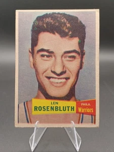 1957 Topps Len Rosenbluth #48 NM Vintage Basketball Warriors - Picture 1 of 2