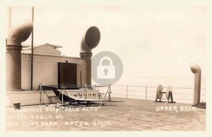 Aptos CA Upper Deck Amusement Ship Palo Alto Seacliff Park RPPC Postcard COPY - Picture 1 of 2