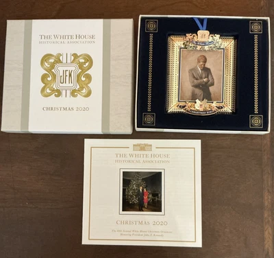 WHITE HOUSE HISTORICAL ASSOCIATION JFK 2020 White House Christmas Ornament Historical Association New in Box