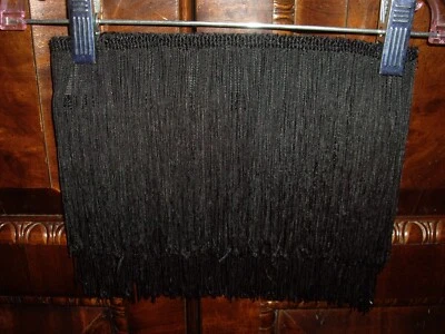 T23 Girls Size SC Weissman Black Fringe Flapper Style Dance Skirt - Image 1 of 4