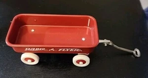Vintage RADIO FLYER RED Metal Toy Wagon 4" x 2". RARE Toy! Add To Your Collec - Picture 1 of 9