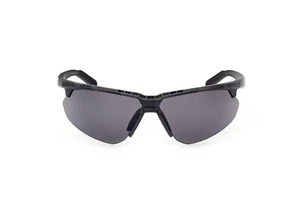 Adidas SP0042-F 05A Black Matte Plastic Half-Rimless Sunglasses Frame 79-9-135 - Picture 1 of 3