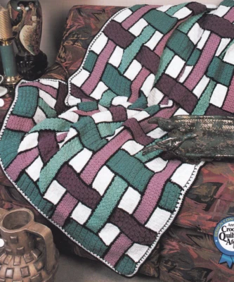 Folleto Annie's Crochet Afghan CRISS-CROSS SAMPLER Patrón Foto 1 de 2