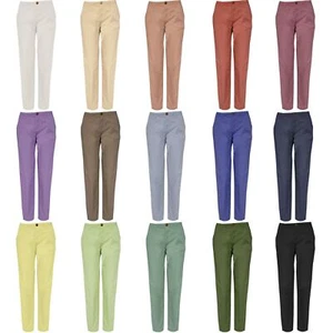 Esprit Womens Lightweight Stretch Chinos Cotton Rich Choice of Colours - Picture 1 of 34