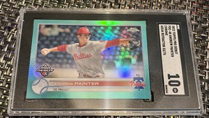 Andrew Painter 2022 Topps Pro Debut Chrome Aqua Refractor #/75 Rookie SGC 10 GEM