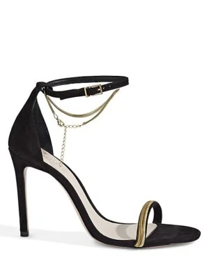 Schutz Coleen Women's Suede High Hill Sandals Stiletto Shoes Black Size 7.5 US - Image 1 of 4