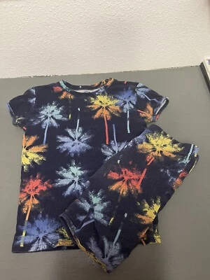 Детская пижама унисекс Old Navy яркая цветная пальма/размер L или 10 - Изображение 1 из 4