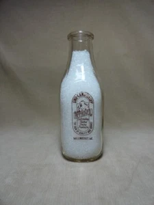 Botella de leche Sno-Land Dairy Millinocket Maine ME color piro cuarto de galón - Imagen 1 de 7