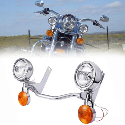 Barra de luces LED de punto de señal de giro de paso de conducción de 4,5" para Harley Road King Honda Foto 1 de 4