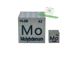 Molybdenum Metal Cube, Molybdenum Element Sample, Molybdenum 1 inch Cube 25.4mm - Picture 1 of 2