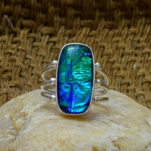 Australian Triplet Opal Ring 925 Sterling Silver Ring Christmas Day Ring EM-84 - Picture 1 of 5