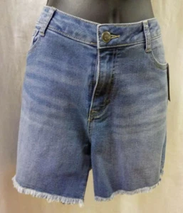 Corto de mezclilla elástico Per Se talla 8 nuevo con etiquetas mezcla de algodón lavado claro tiro medio Daisy Duke - Imagen 1 de 12