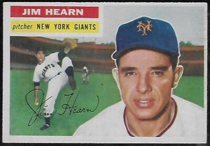 1956 Topps #202 Jim Hearn NY Giants Excellent to Mint+!