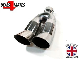 Silenciador de Escape Cola Cromo Acero Inox. Para Opel Corsa B C D Astra Vectra - Imagen 1 de 5