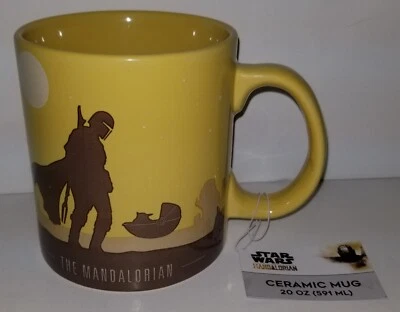 Taza de café amarilla Star Wars The Mandalorian & Child 20 oz Foto 1 de 4