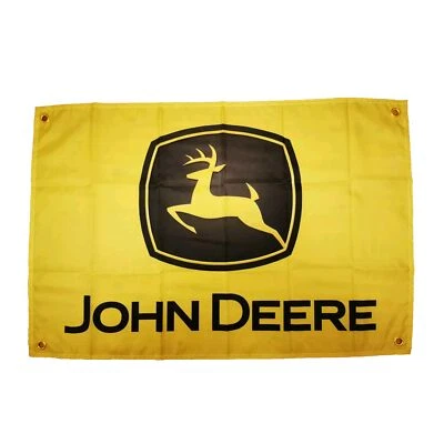 John Deere Flag 3x2ft Poster Banner Garage shed ManCave Quality Tractors  - Image 1 of 4