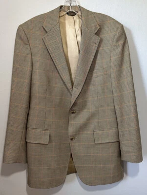 J. Blazer Pressidencial Abrigo Deportivo Tostado con Rojo/Naranja/Verde azulado/Negro Cuadros 43?R Foto 1 de 4