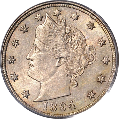 1894 5C Liberty Nickel PCGS AU58 Cover