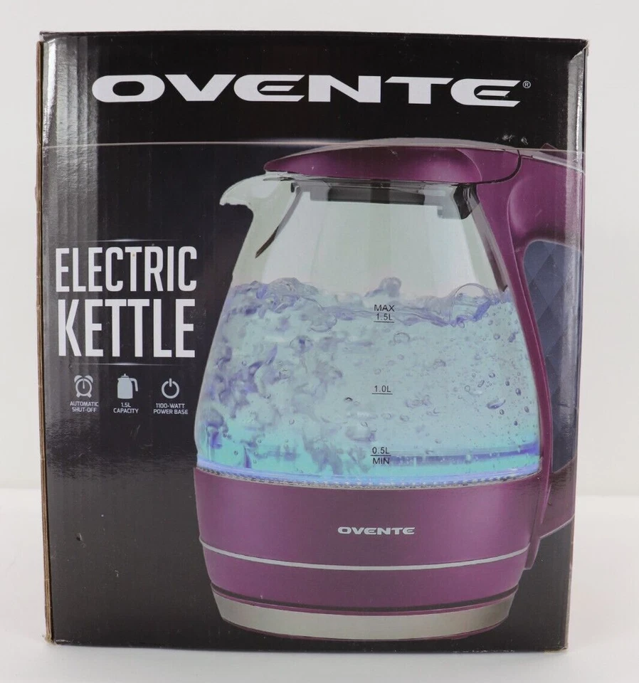 Overnte KG83 Jarra de Repuesto Fucsia 1.5L Vidrio Iluminado Hervidor Sin Base Foto 1 de 4