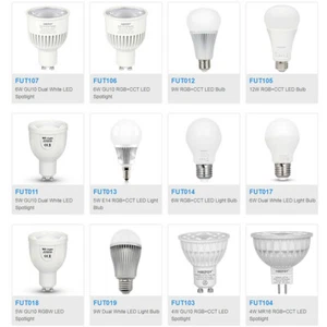 Mi Light / MIBOXER 4W 5W 6W 9W 12W GU10 E14 E27 CCT RGB+CCT Led Bulb Lamp 2.4Ghz - Picture 1 of 29