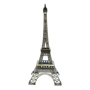 Estatuilla decoraciones torre Eiffel aleación oficina modelo edificio metal - Imagen 1 de 12
