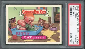 1988 Topps Garbage Pail Kids 15th Series #604b Cat Litter PSA 10 GEM MINT Os15 - Picture 1 of 3