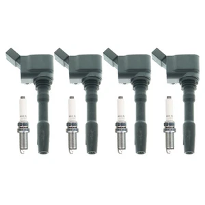 Bosch 4 Ignition Coil NGK 4 Ruthenium HX Spark Plug Kit For A3 Macan Passat L4 - Picture 1 of 1