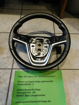 Opel Astra J , Bj. 10, 1.4 T  - Lederlenkrad Multifunktion , 13305810 - Bild 1 von 3