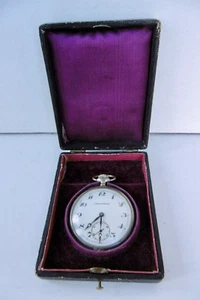 MONTRE A GOUSSET ANCIENNE DANS SON ETUI D'ORIGINE - ARGENTAN  - A RÉVISER  - Imagen 1 de 10