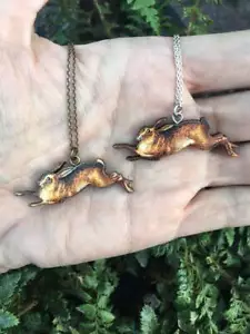 Running Hare Necklace (Silver Chain) in Gift Box - Picture 1 of 2