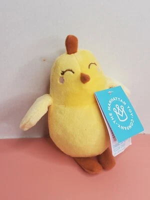 The Manhattan Toy Company -Rattle Yellow Chick Stuffed Animal Plush With Tags - Image 1 of 4