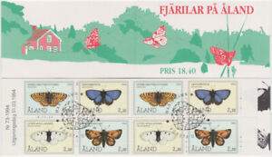 Aland Finland 1994, Butterflies, Booklet, FD cancelled