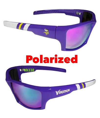 NFL Minnesota Vikings Polarized Wrap Sunglasses UV Protection Cover