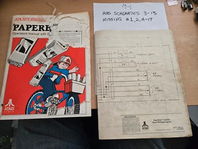 Original Arcade Manual: PAPERBOY - Atari - 1985 -  FREE SHIPPING - Image 1 of 3