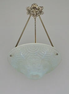 CHARLES RANC : FRENCH 1930 opalescent ART DECO PENDANT .... EJG Ezan era France - Picture 1 of 9