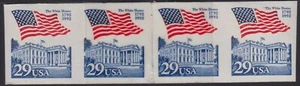 2609a IMPERFORATE spliced strip of 4, imperf error - Picture 1 of 2