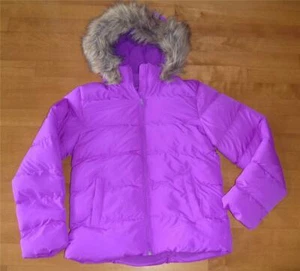 Girls ARIZONA Hooded Puffer Jacket Winter COAT size 14 NWT *Fits SLIM* Purple - Picture 1 of 1