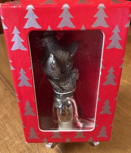 "Mini campana Wallace Silversmiths vintage 1999 anual 3 gallinas francesas adorno de 3,5""" - Imagen 1 de 5