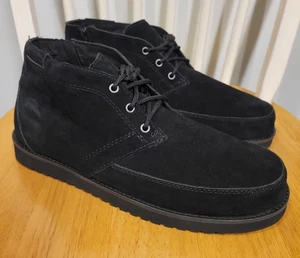 Koolaburra by UGG Men's Asaiah Chukka Boots Black Leather Suede Sz 10  NEW - Picture 1 of 8