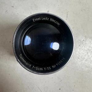 Ernst Leitz Wetzlar Summarit Silver Nr 740618 5cm f/1.5 Screw Mount Camera Lens - Picture 1 of 11